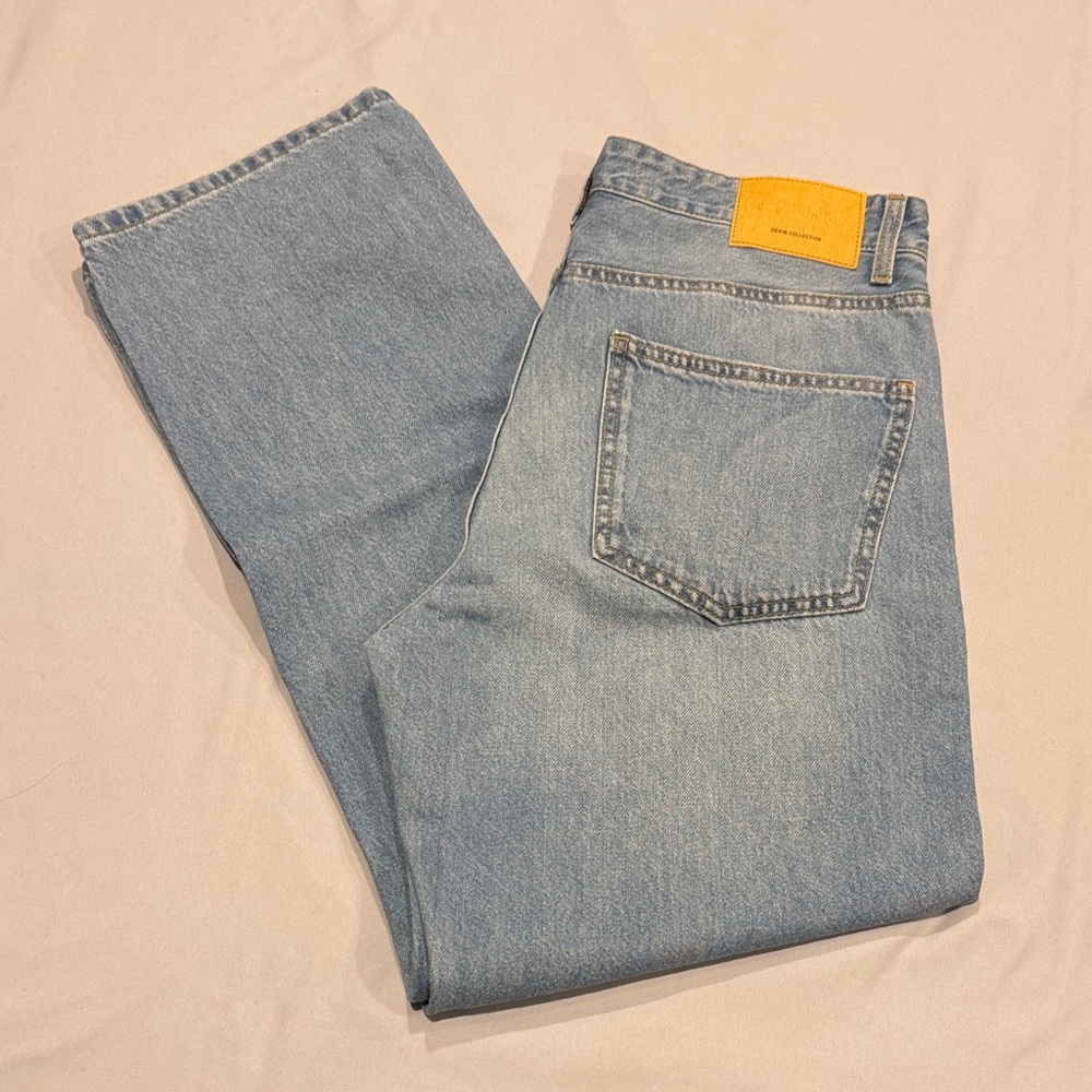 Bershka Light Blue Straight Men's Jeans 32/28